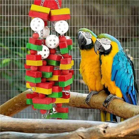 Large Bird Parrot Toys for Cockatoos African Grey Macaws and Amazon Parrots - Picture 3 of 6
